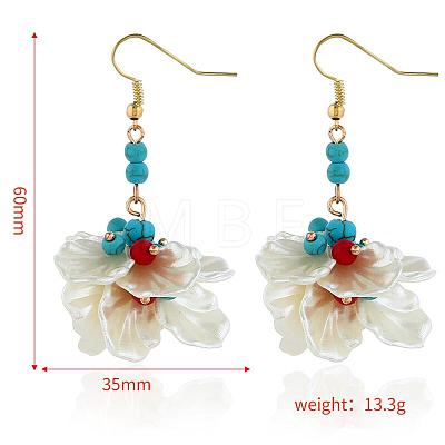 Handmade Iron Acrylic Dangle Earrings for Women GE3753-4-1