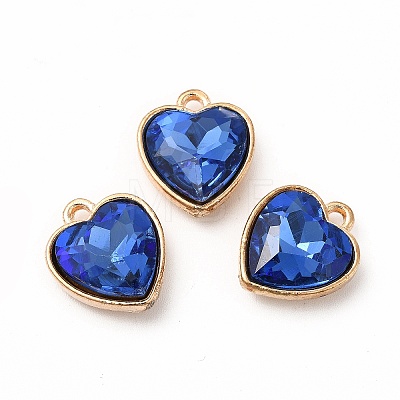 Faceted Glass Rhinestone Pendants GLAA-I051-B03-1