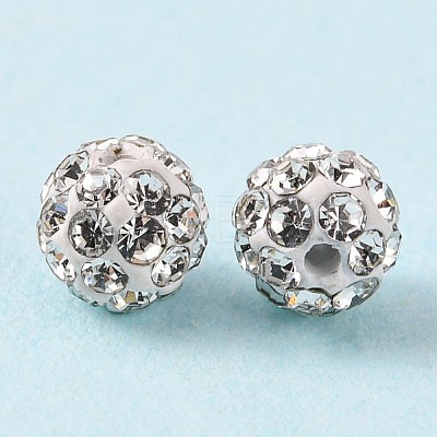 Polymer Clay Rhinestone Beads X-RB-A053-4mm-01-1