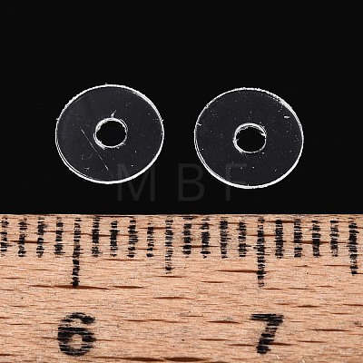50Pcs Transparent PVC Insulating Gaskets PVC-T006-6mm-01-1