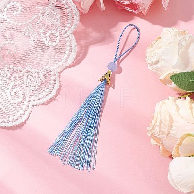 Polyester Tassel Pendant Decoration HJEW-JM03005-06-1