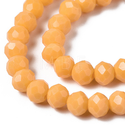 Opaque Solid Color Glass Beads Strands EGLA-A034-P6mm-D21-1