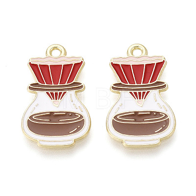 Alloy and Enamel Pendants PALLOY-T093-12G-1