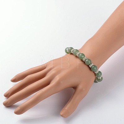 Valentine's Day Charming Natural Gemstone Beaded Stretch Bracelets BJEW-JB01839-1