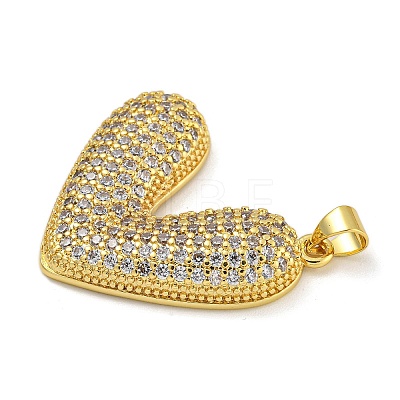 Rack Plating Brass Micro Pave Cubic Zirconia Pendants KK-I718-19E-G-1