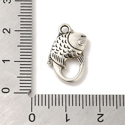 Tibetan Style Alloy Lobster Claw Clasps TIBEP-L021-26AS-1