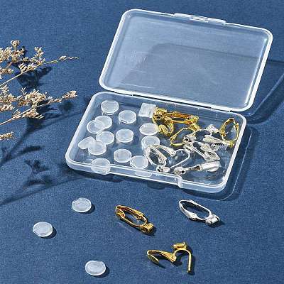 12Pcs 2 Color Brass Clip-on Earring Converters Findings KK-FS0001-31-1