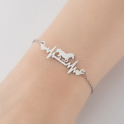 304 Stainless Steel Link Bracelets WGCBDDD-02-1