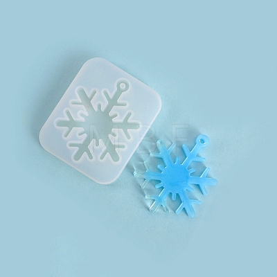 Christmas Theme DIY Snowflake Pendant Silicone Molds DIY-F114-30-1
