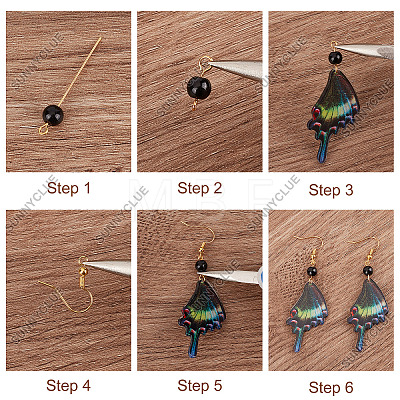 DIY Butterfly Wing Earring Making Kit DIY-SC0020-95-1