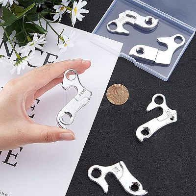 SUPERFINDINGS 5Pcs 5 Styles Aluminum Tail Hook FIND-FH0002-01-1