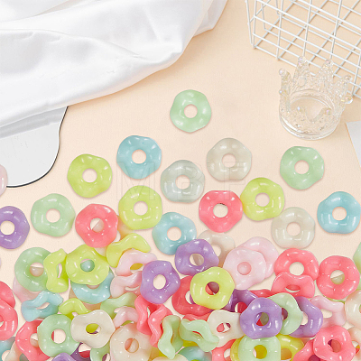 200Pcs Opaque Acrylic European Beads MACR-PA0001-90-1