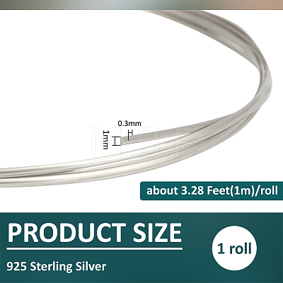 1M 925 Sterling Silver Wire STER-BC0004-53B-1