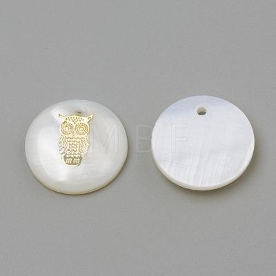 Freshwater Shell Pendants SHEL-Q010-007G-1