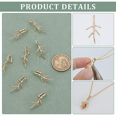 Brass Pendant Bails KK-BC0014-25G-1