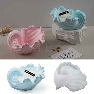 DIY Silicone Conch Shape Candle Holders Molds WG88918-01-1