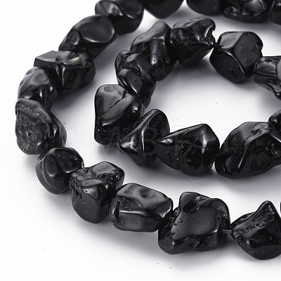 Natural Black Spinel Beads Strands G-Q948-36-1