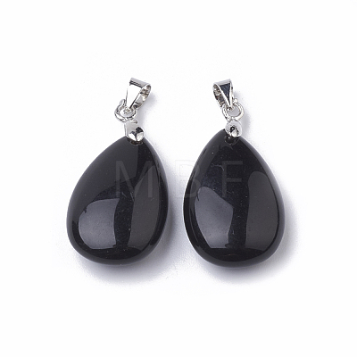 Natural Obsidian Gemstone Pendants X-G-S299-35-1