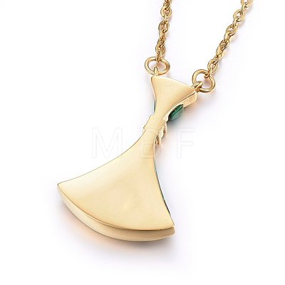 304 Stainless Steel Pendant Necklaces NJEW-H496-03A-1