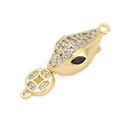 Brass Micro Pave Cubic Zirconia Box Clasps KK-P291-37G-1