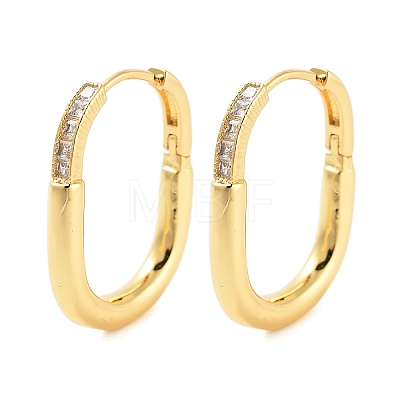 Rack Plating Oval Brass Hoop Earrings EJEW-N055-29G-RS-1