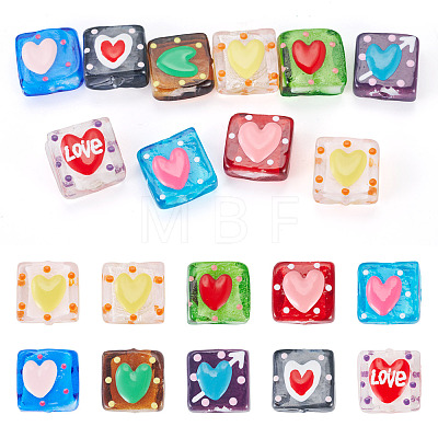10Pcs 10 Colors Handmade Lampwork Enamel Beads LAMP-TA0002-57-1