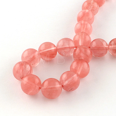 Cherry Quartz Glass Beads Strands G-R342-8mm-16-1