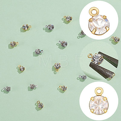 80Pcs 8 Styles Brass Pendants KK-BBC0025-90-1