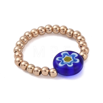 Daisy Knit Brass Beaded Ring Set for Best Friend Gift Vacation Vibe HZ5181-1