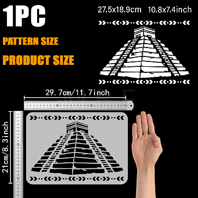 Plastic Drawing Painting Stencils Templates DIY-WH0396-703-1