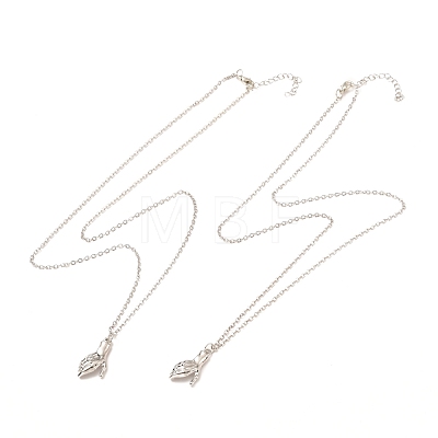 Rack Plating Alloy Hand Pendant Necklaces Sets NJEW-B081-11B-1