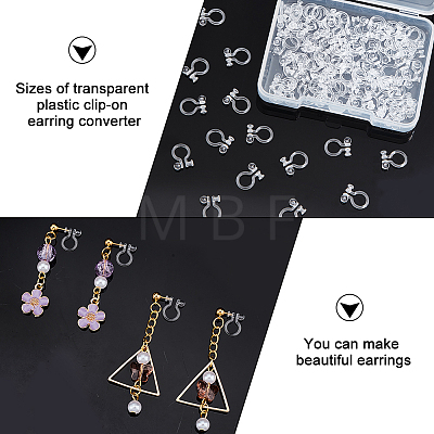 100Pcs 4 Style Resin Clip-on Earring Findings FIND-AR0002-50-1