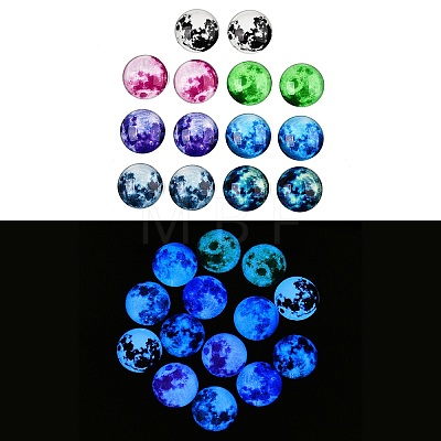 Fluorescent Glass Cabochons GGLA-T004-13-1