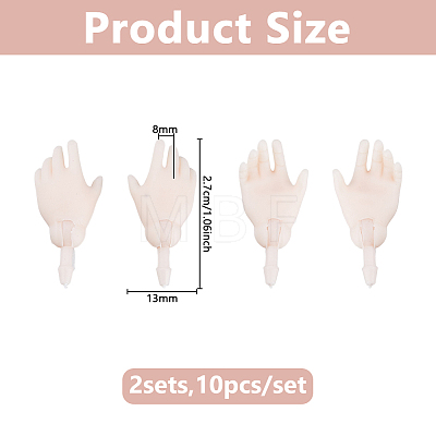 2 Sets Plastic Palm Model DIY-DC0004-35B-1