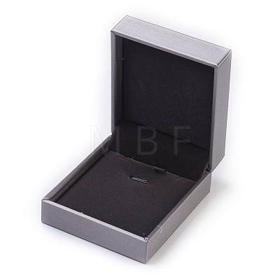 Imitation PU Leather Covered Wooden Jewelry Pendant Boxes X-OBOX-F004-12C-1