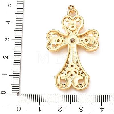 Brass Micro Pave Cubic Zirconia Pendants CU-CBA2F11-17G-01-1