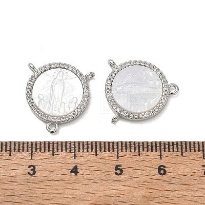 Brass Micro Pave Clear Cubic Zirconia Chandelier Component Links CU-CBA5585-03P-02-1