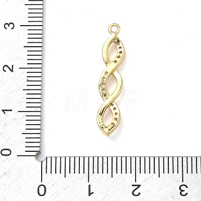 Brass Micro Pave Cubic Zirconia Pendants KK-C254-06A-G-1