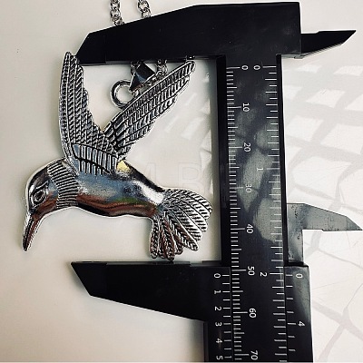 Vintage Alloy Flying Bird Pendant Necklaces for Men Women SG2884-1