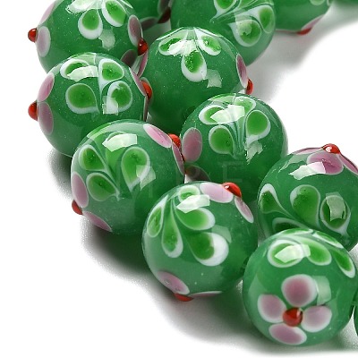 Handmade Lampwork Bumpy Beads Strands LAMP-A005-01C-1