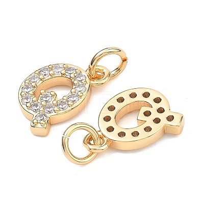 SHEGRACE Brass Micro Pave Clear Cubic Zirconia Pendants XGRQ29939-394G-Q-1