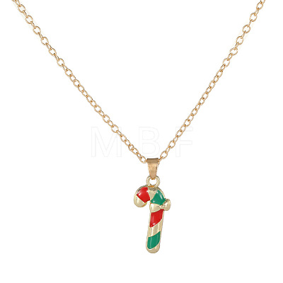 Christmas Alloy Enamel Pendant Necklaces for Women FS-WG670C8-02-1