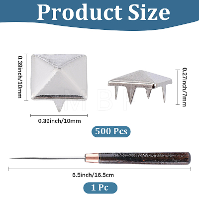 Square Iron Studs Rivets IFIN-CL0001-15-1