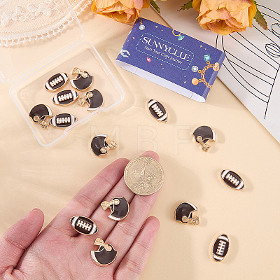 20Pcs 2 Styles Alloy Enamel Beads ENAM-SC0008-24A-1
