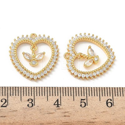 Brass Micro Pave Cubic Zirconia Pendants KK-Z136-36G-1