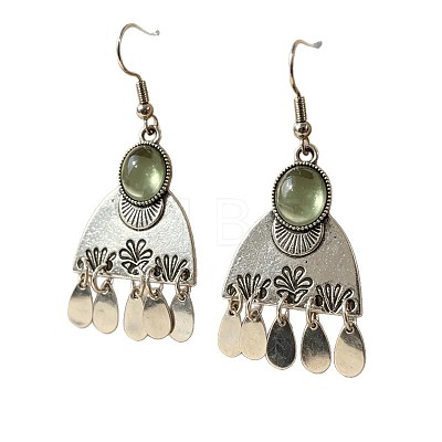 Alloy Resin Chandelier Earrings for Women WG10698-01-1