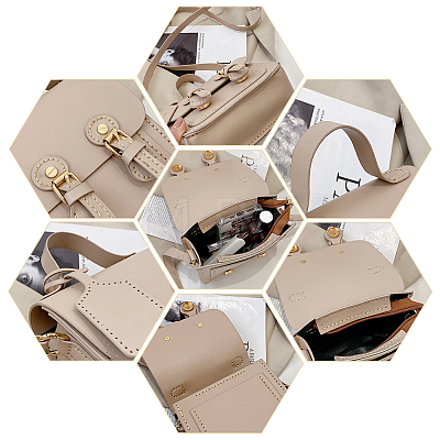 DIY Sew on PU Leather Women's Crossbody Bag Making Kit DIY-WH0386-86C-1