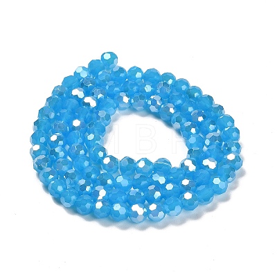 Imitation Jade Glass Beads Stands EGLA-A035-J6mm-B07-1
