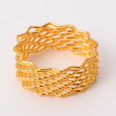 Trendy Iron Hollow Wide Band Rings RJEW-JL079-1
