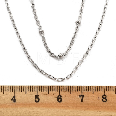 Brass Double Layer Necklaces NJEW-D302-51P-1